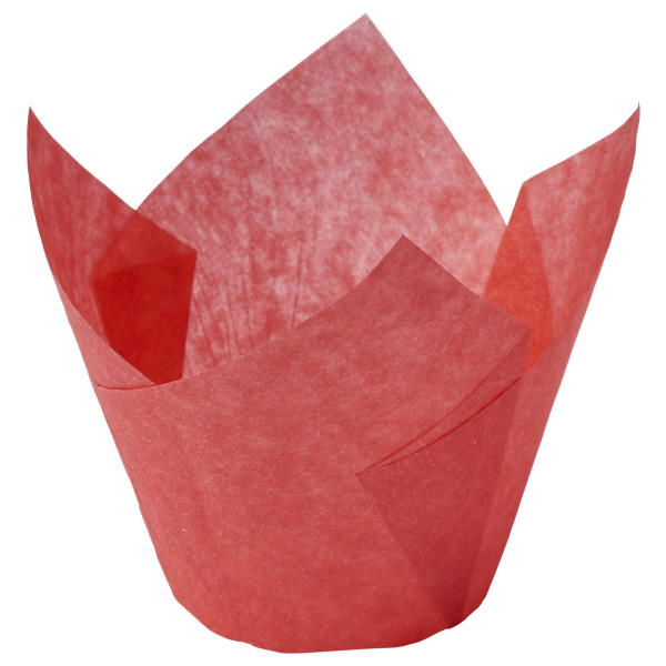 Red Tulip Baking Cups