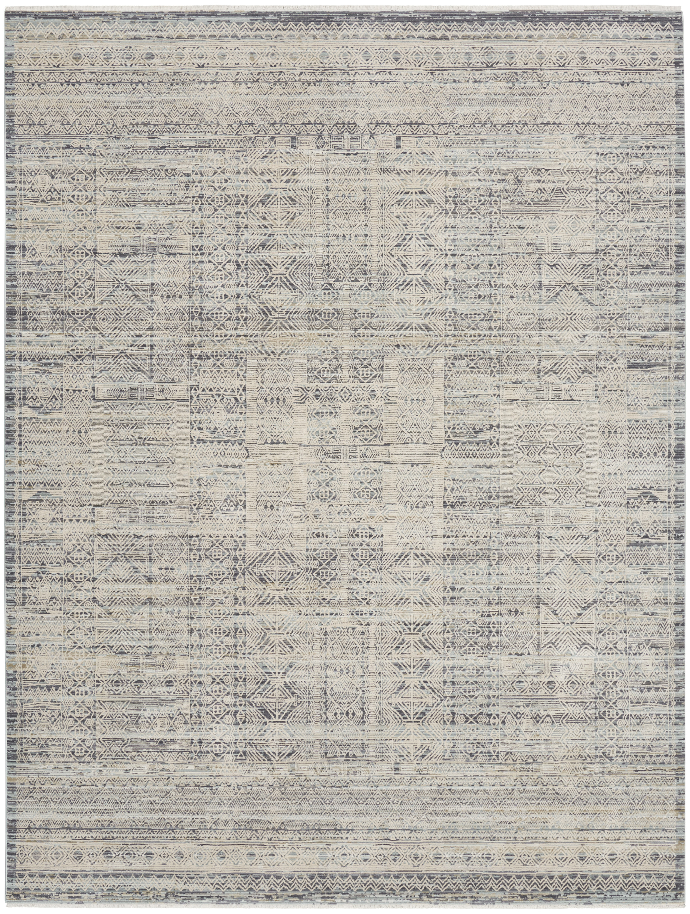 Nourison Lynx 9'10" x 13'6" Ivory Blue Vintage Indoor Rug
