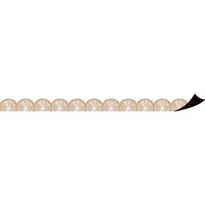 Natural Poms Scalloped Magnetic Border, 24 ft