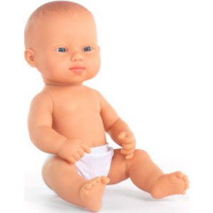 Baby Doll Caucasian Girl with Down Syndrome, 12-5/8"
