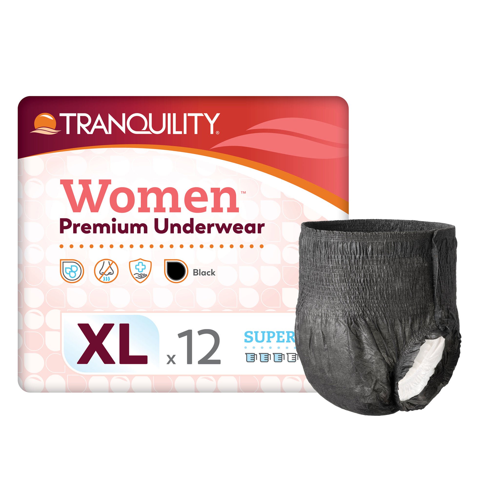 Principle Business Enterprises Absorbent Underwear Tranquility® Pull On with Tear Away Seams Adult X-Large Female Disposable Heavy Absorbency