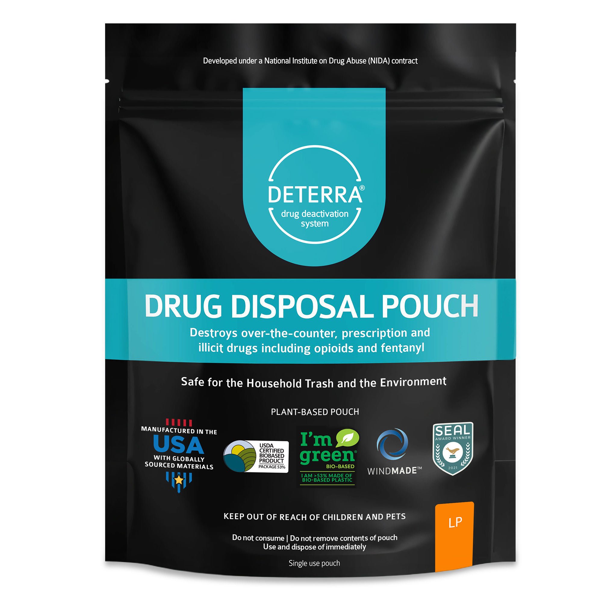 Deterra® Drug Disposal Pouch for Disposal of Pharmaceuticals, Large