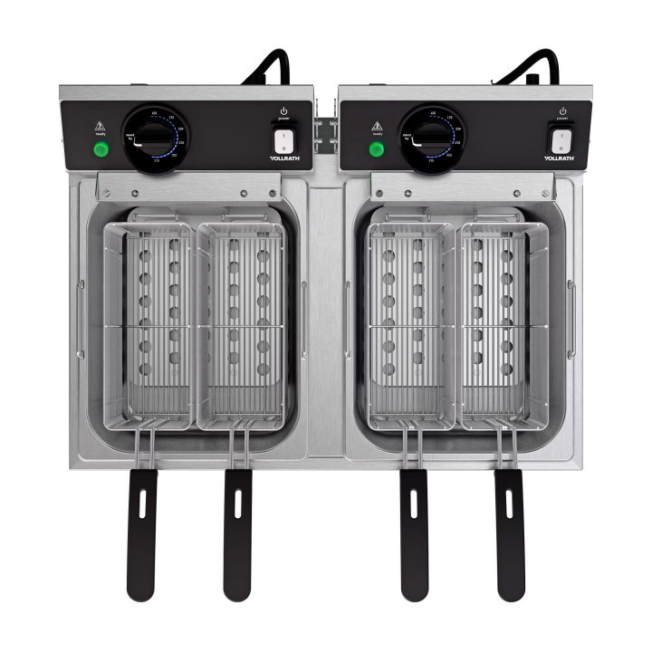 208-240-Volt 10 lb. standard-duty double-well countertop fryer