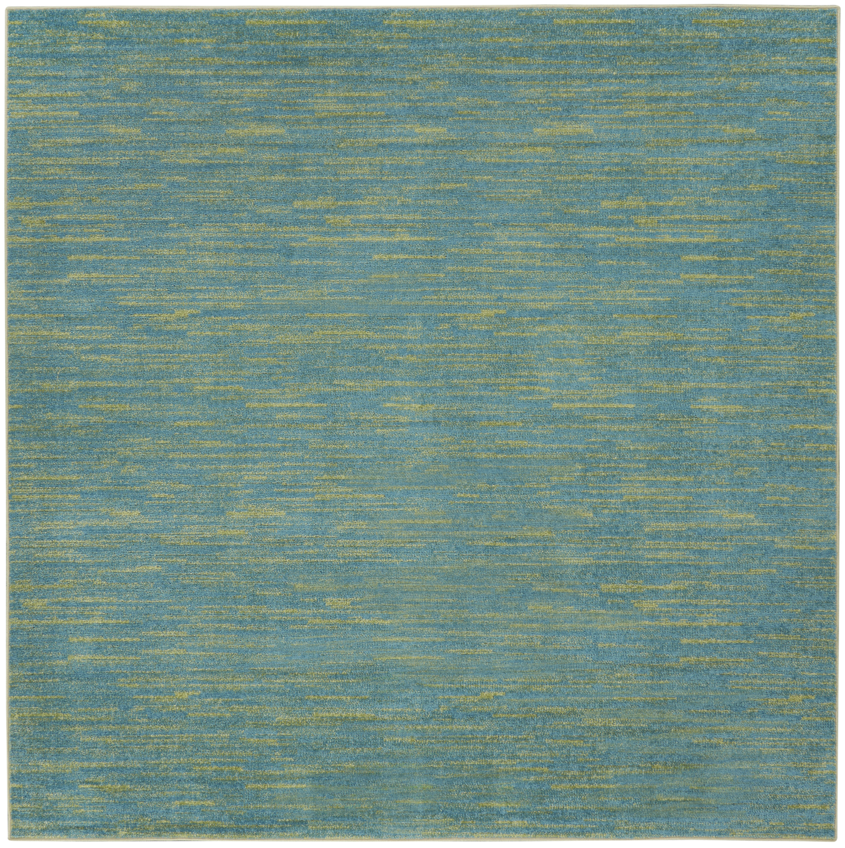Nourison Nourison Essentials 5' x Square Blue Green Outdoor Rug