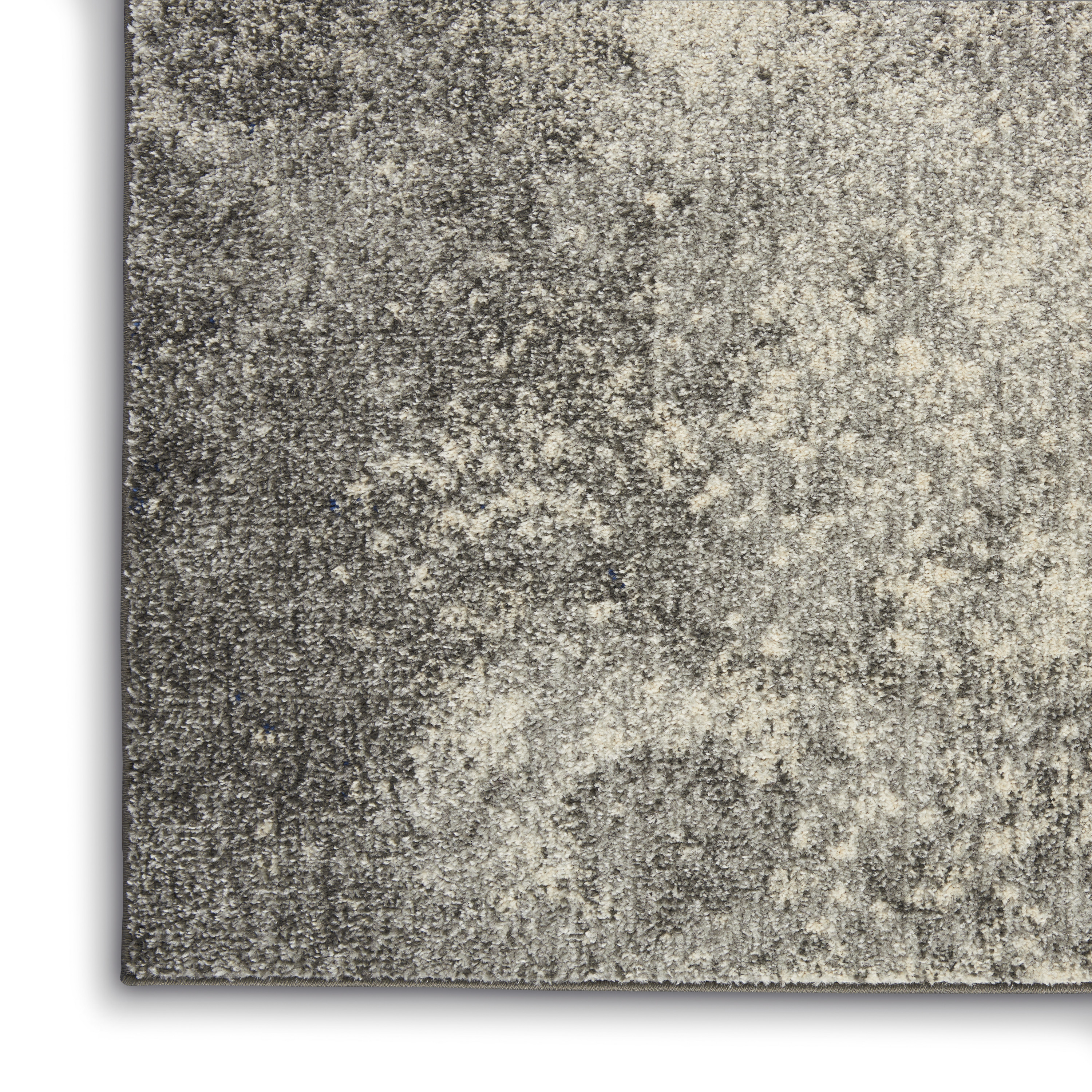 Nourison Passion 1'10" x 6' Charcoal Ivory Modern Indoor Rug