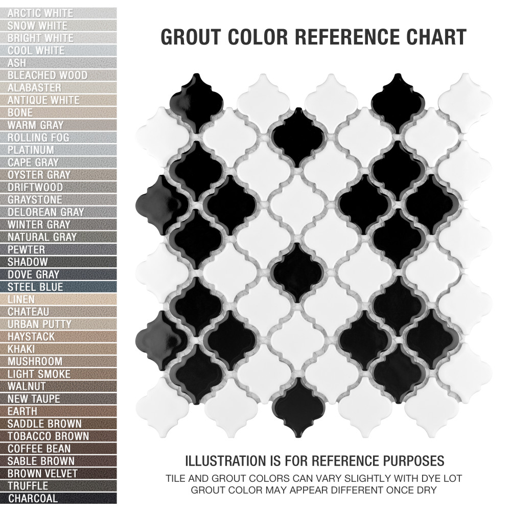 Hudson Tangier Black and White Mimos 12-3/8 in. x 12-3/8 in. Porcelain Mosaic Tile