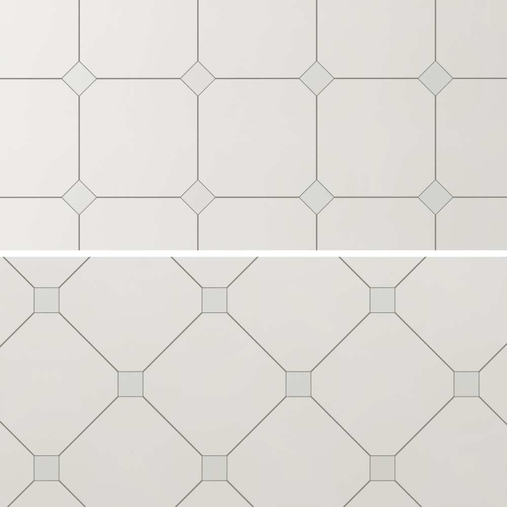 Vaudeville Octagon Nacar with Taco Nacar 7-7/8 in. x 7-7/8 in. Porcelain Floor and Wall Tile