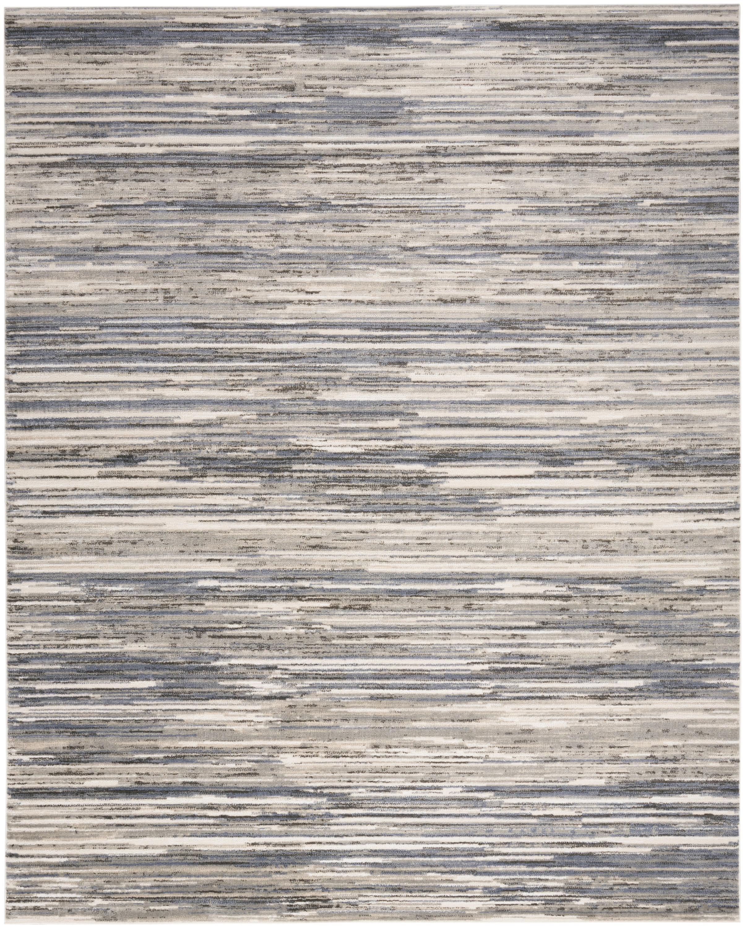 Nourison Serenity Home 9' x 12' Ivory Grey Blue Modern Indoor Rug