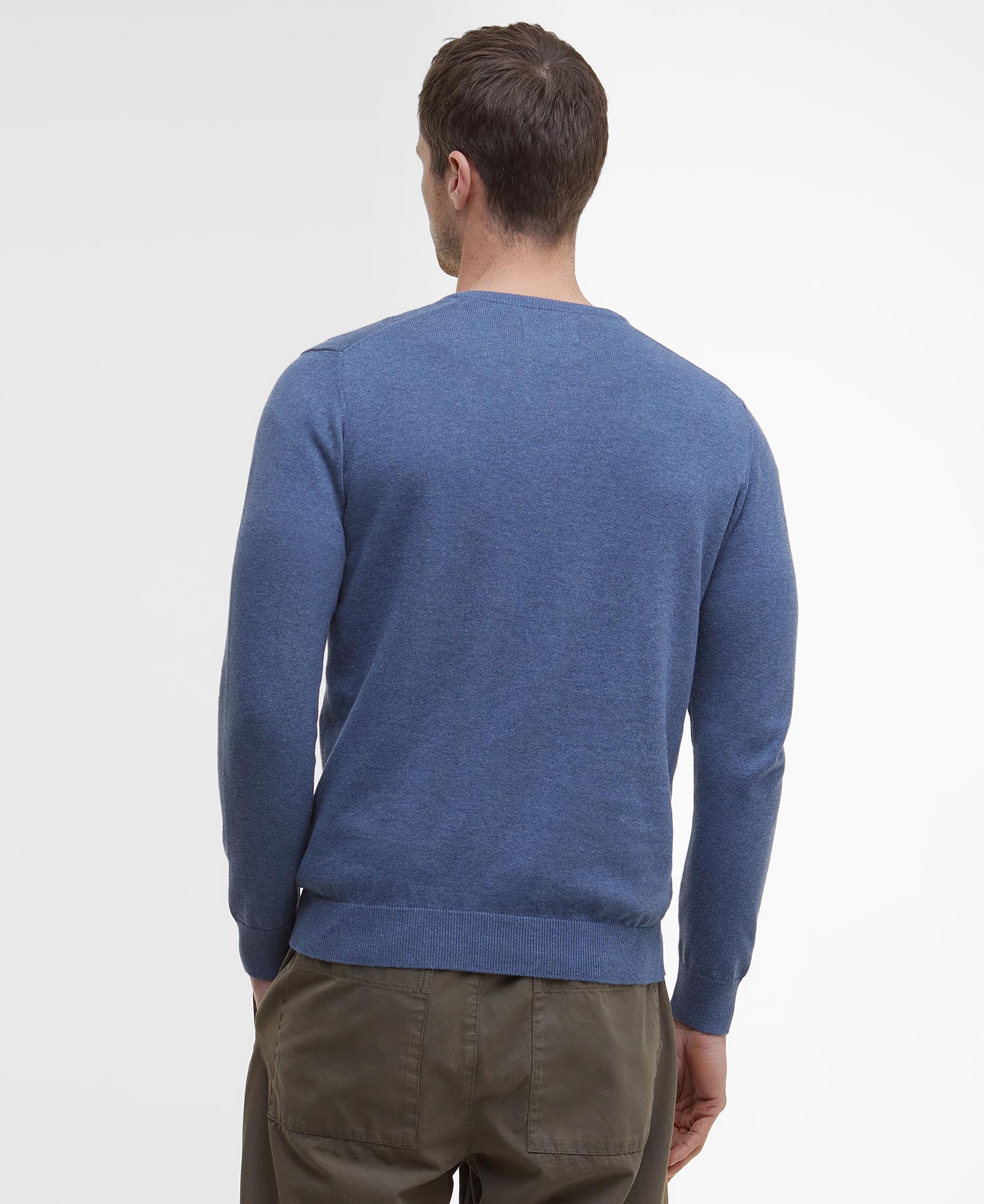 Pima Cotton V-Neck Jumper image number 2