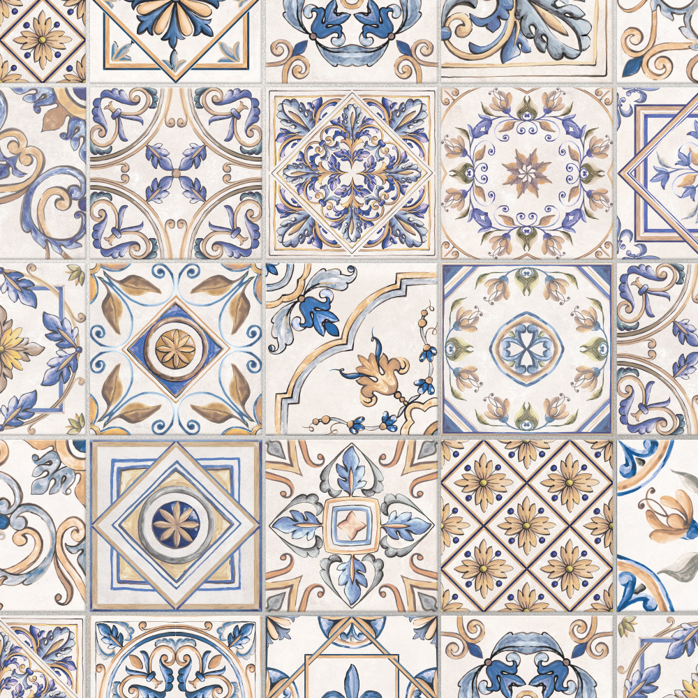 Toscana Giotto Decoro Mix 7-7/8 in. x 7-7/8 in. Porcelain Floor and Wall Tile