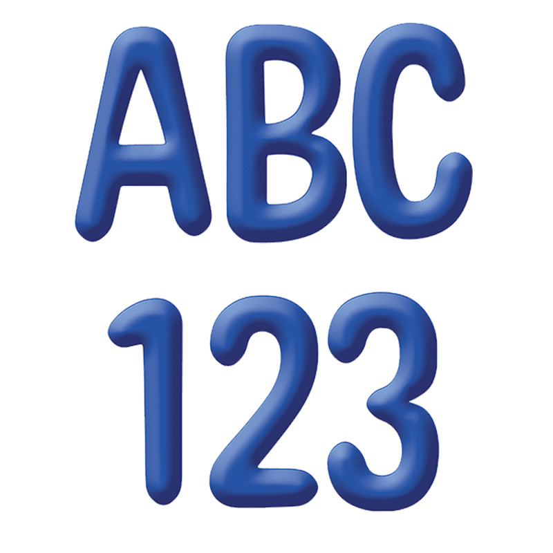 Color My World - Solid Blue 4" Deco Letters, Pack of 180