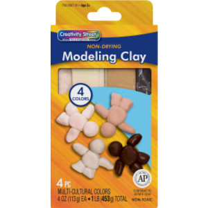 Modeling Clay, 4 Multi-Cultural Assortment, 1 lb/4 Sticks