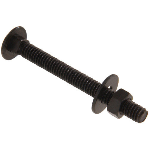 Hardware Essentials Black Gate Fastener Carriage Bolts 5/16 x 3in