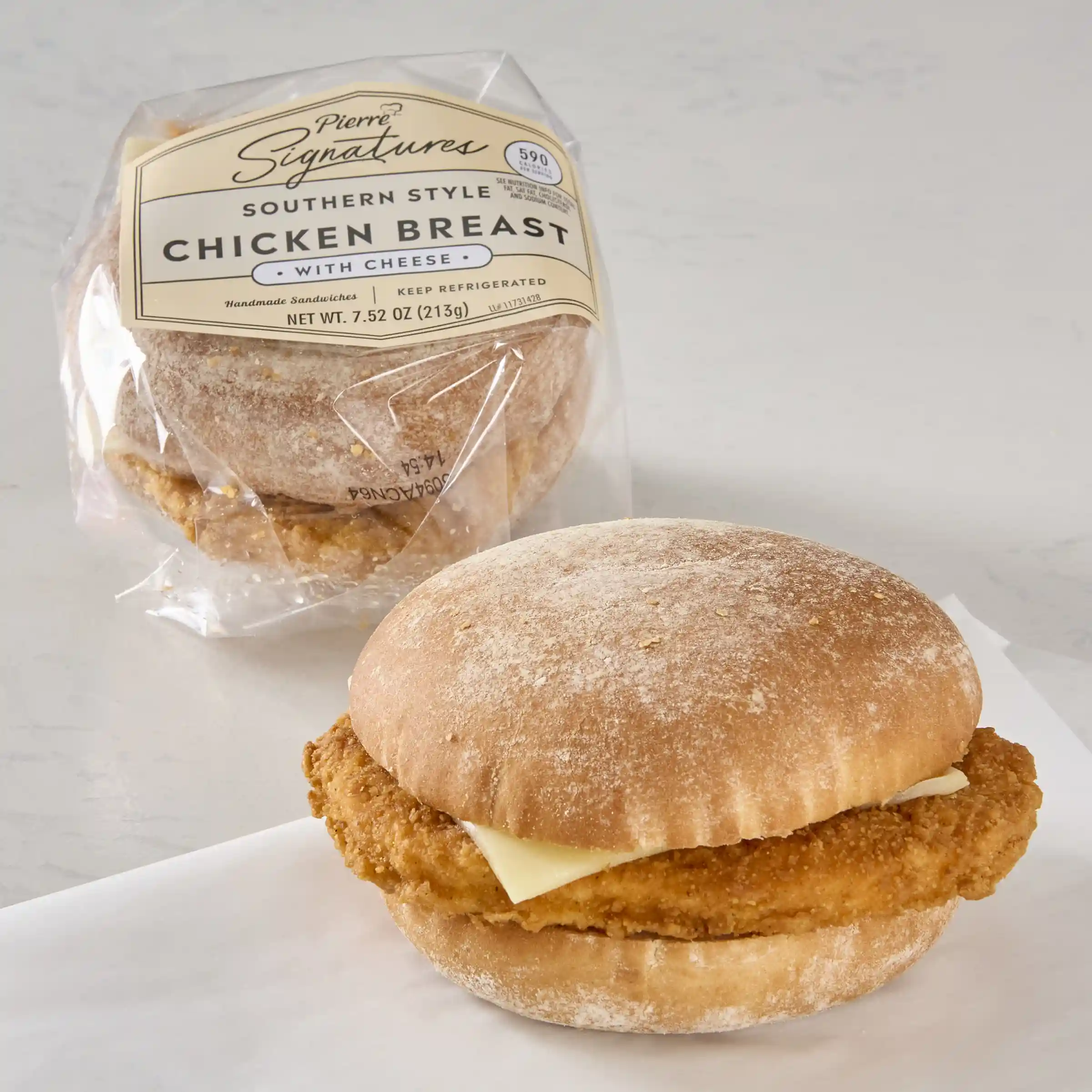 Pierre Signatures® Breaded Chicken And Cheese Sandwich_image_1