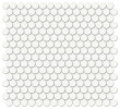 Studio White 3/4″ Penny Round Mosaic Matte