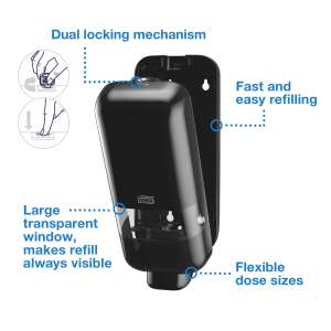 Tork, S4, 1000ml, Black, Manual Dispenser