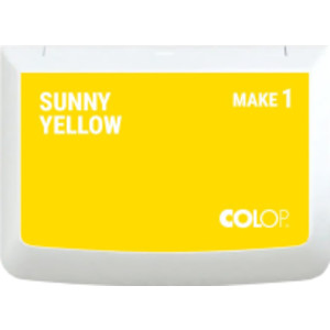 Make 1 Water-Based Acid-Free Craft Ink Stamp Pad, 3.5 x 2 Inches, Sunny Yellow