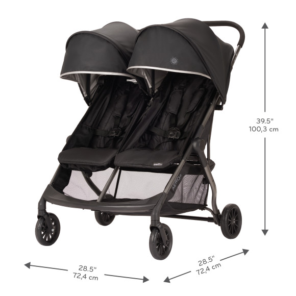 Aero² Ultra-Lightweight Double Stroller Specifications