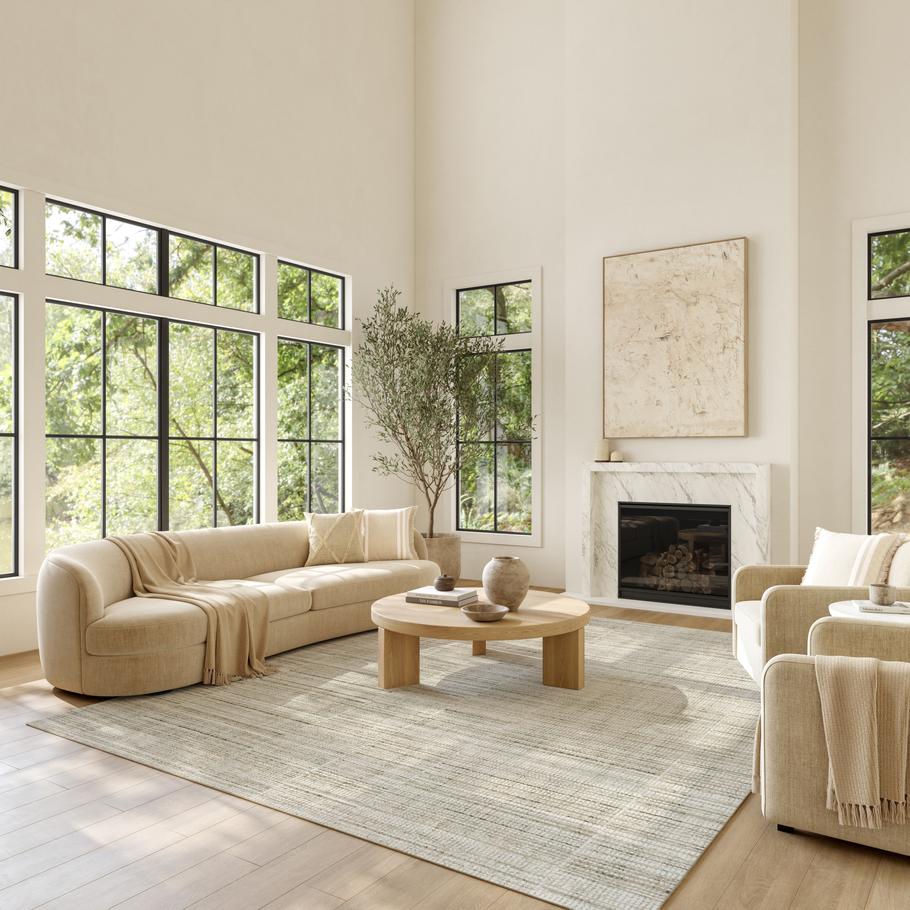 Nourison Soft Structure 6' x 9' Sage Modern Indoor Rug