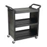 Rubbermaid Commercial, Service, Enclosed End Panels, Utility Cart, Black