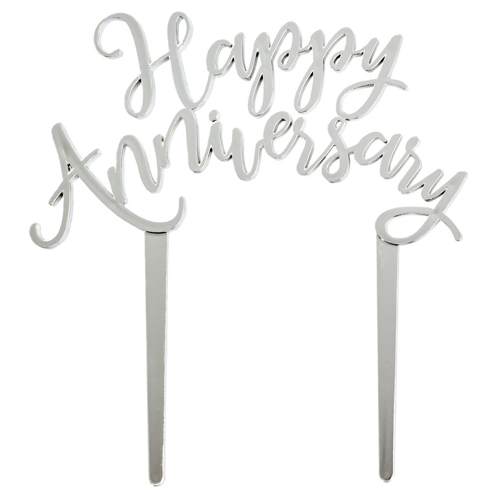 Image Cake Silver Happy Anniversary