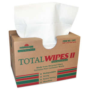NSN7920013701365, AbilityOne®, SKILCRAFT Total Wipes II, 4 ply, 13.25"x16.50", Polyester/Rayon, Industrial Wipers, White
