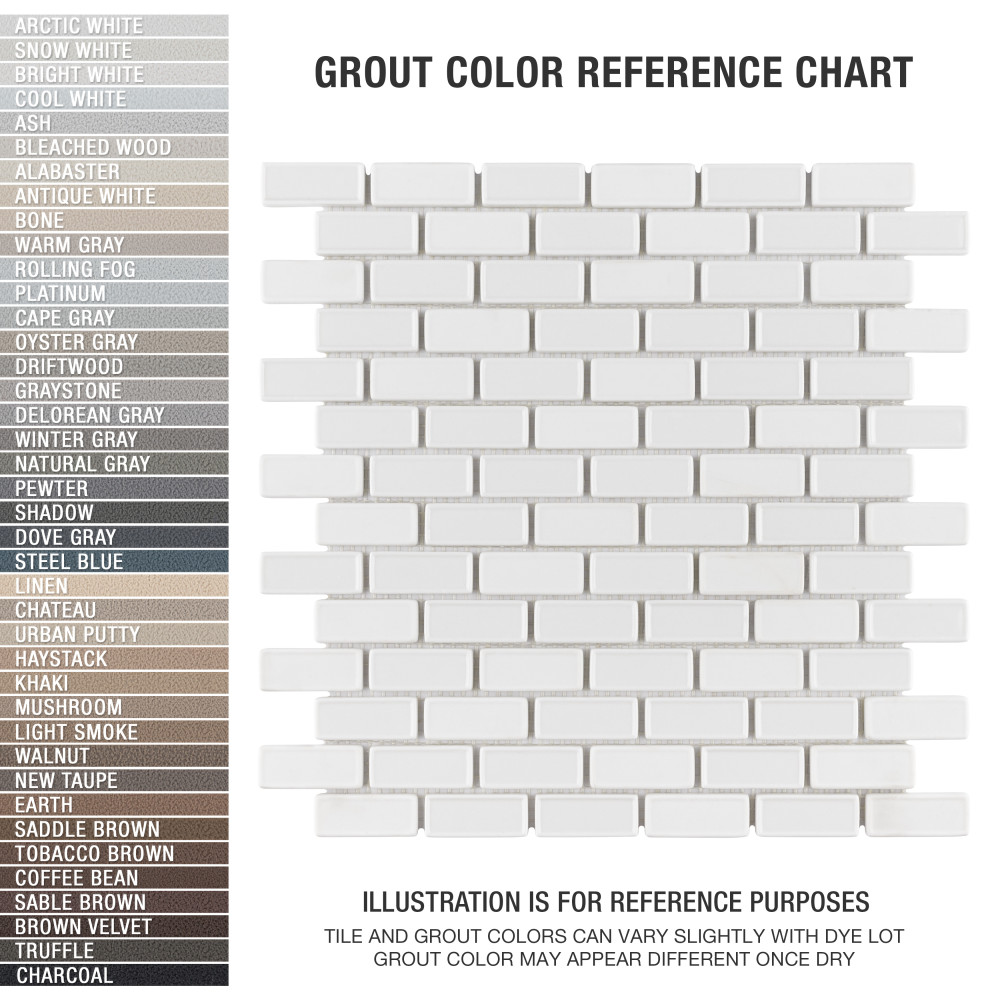 Expressions Recessed Subway White 11-3/4 in. x 12 in. Glass Mosaic Tile