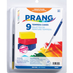 Gallery&trade; Tempera Cake Set, 9 Colors with Brush
