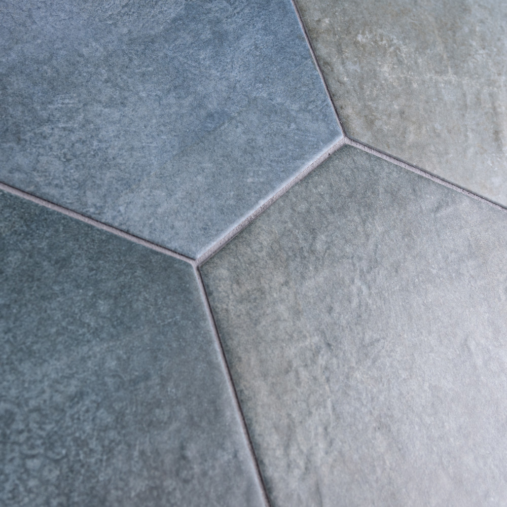 Heritage Hex Indigo 7 in. x 8 in. Porcelain Floor and Wall Tile