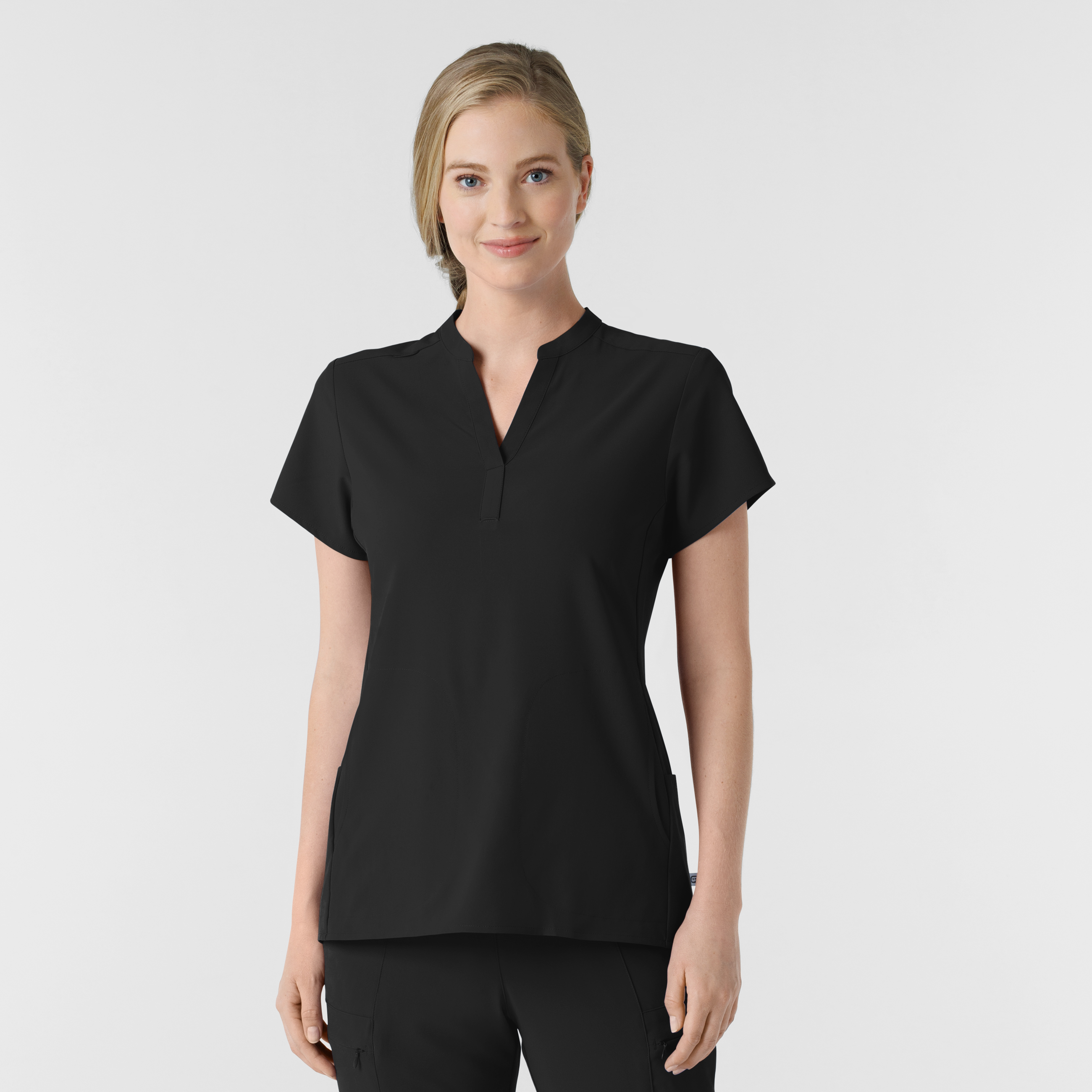 RENEW Women‘s Mandarin Collar Scrub Top-Wonder Wink