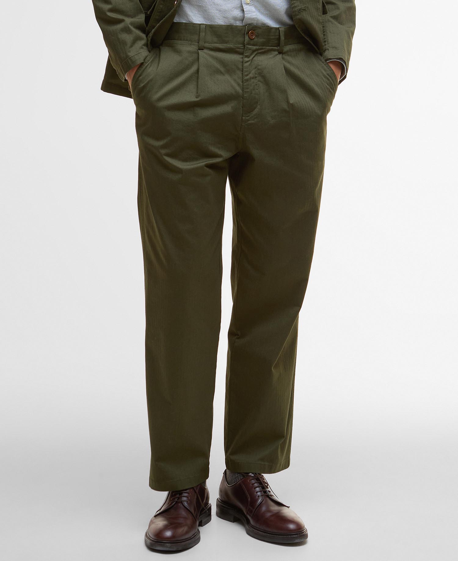 Herringbone Cotton Trousers image number 1