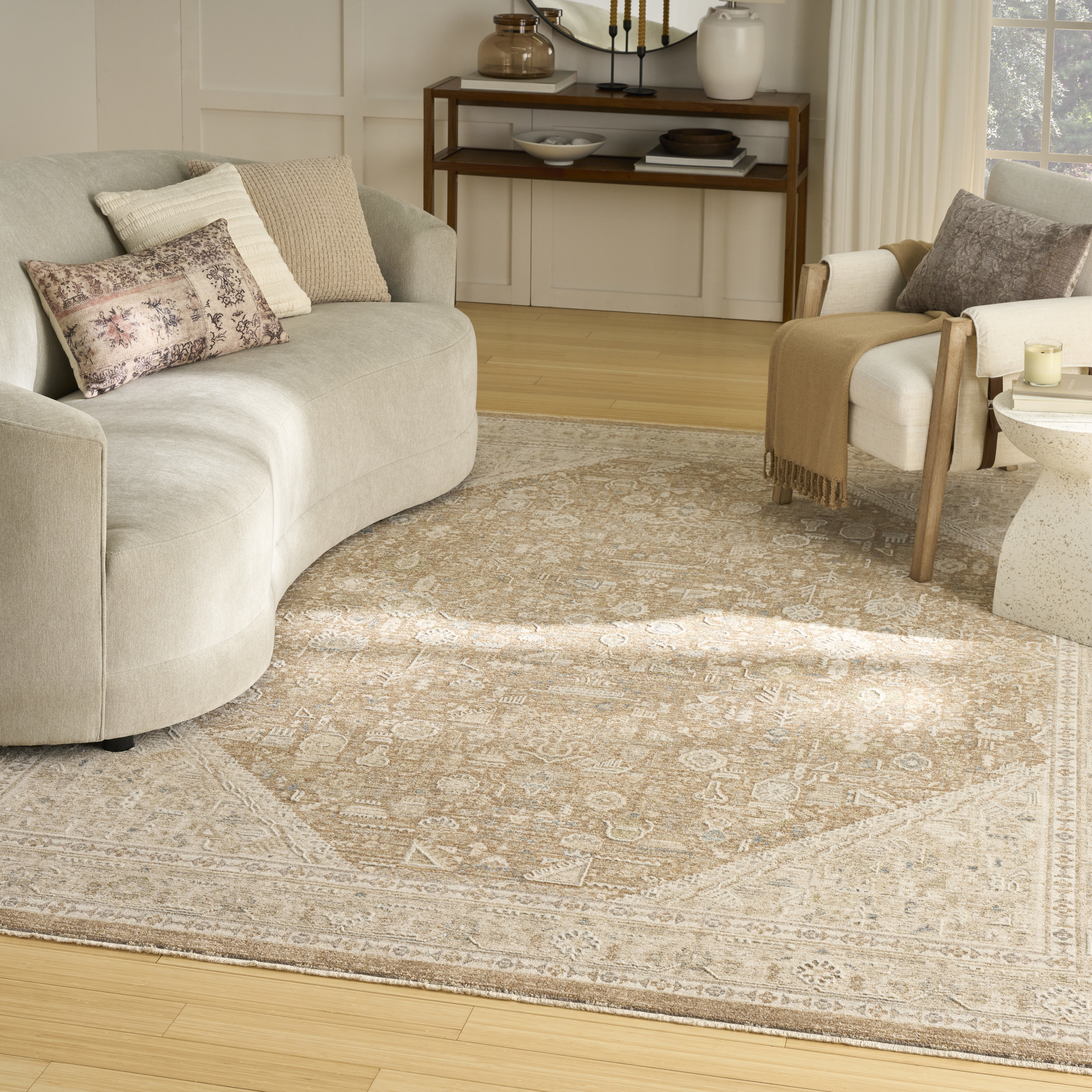 Nourison Retreat 9'6" x 13'2" Mocha Vintage Indoor Rug