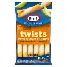 Kraft Twists Mozzarella & Cheddar Cheese Snacks, 12 ct Sticks