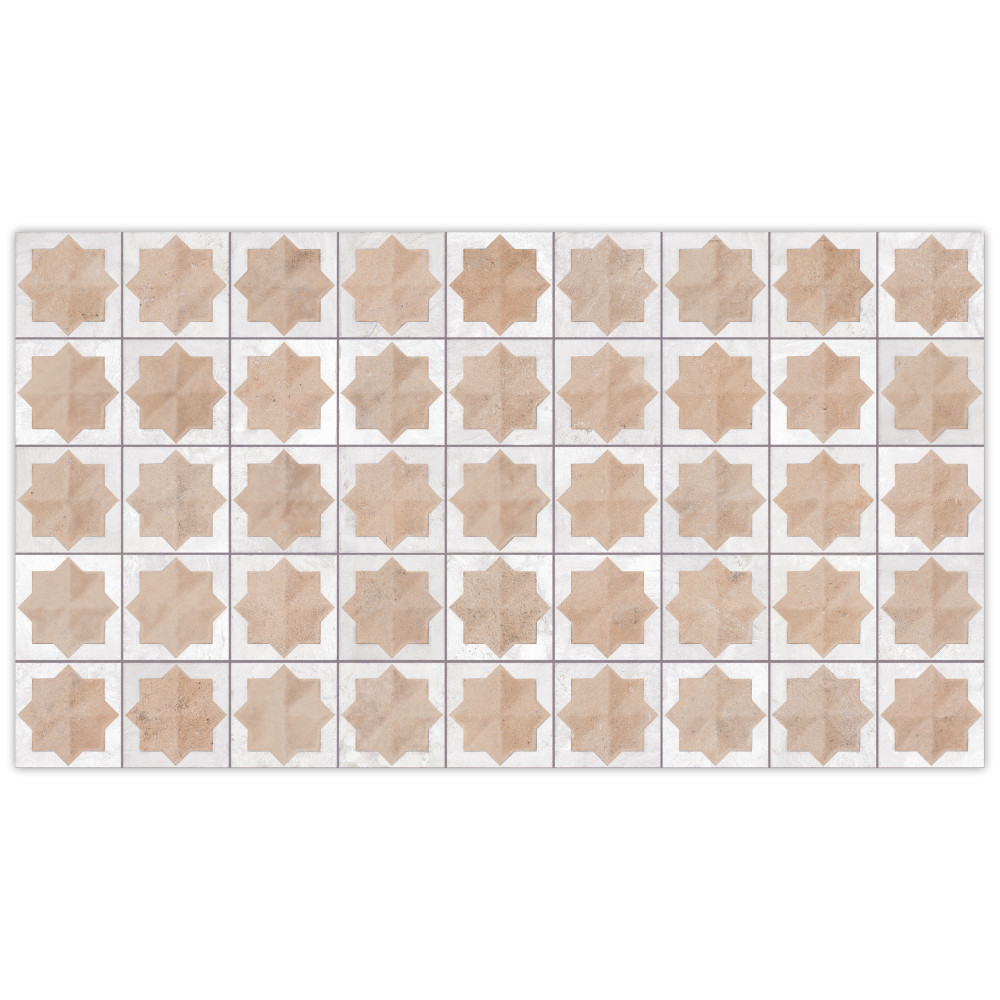 Tetuan Astre Cotto White 12-1/8 in. x 21-7/8 in. Porcelain Wall Tile