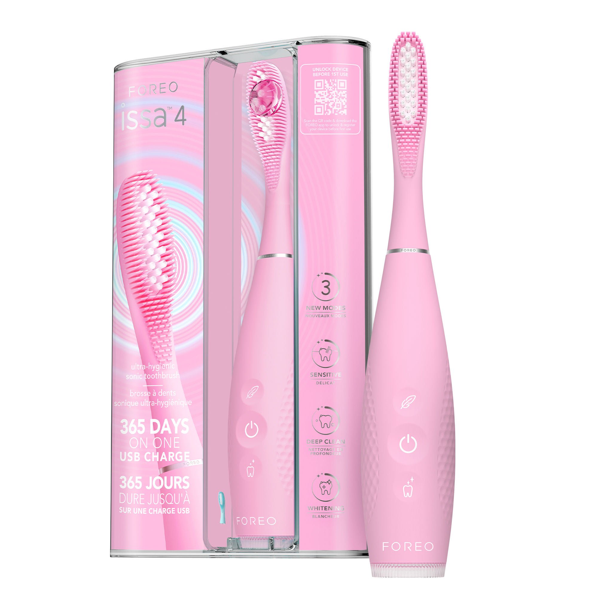 Foreo Inc TOOTHBRUSH, SONIC HYBRID ISSA 4 ADLT PEARL PNK
