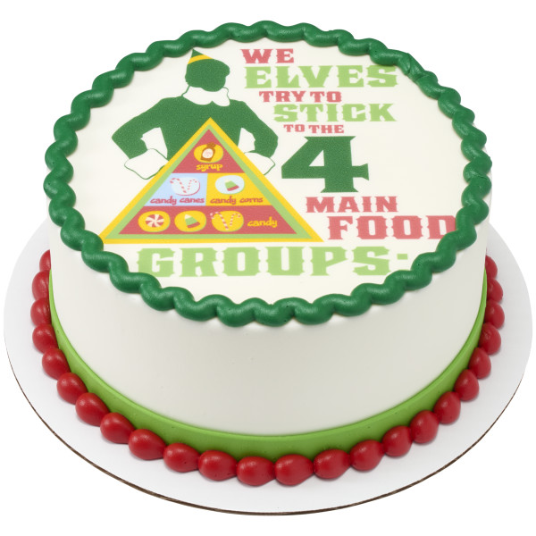 Elf 4 Main Food Groups PhotoCake® Edible Image®