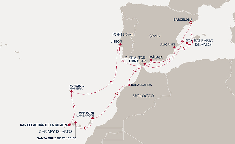 Itinerary map