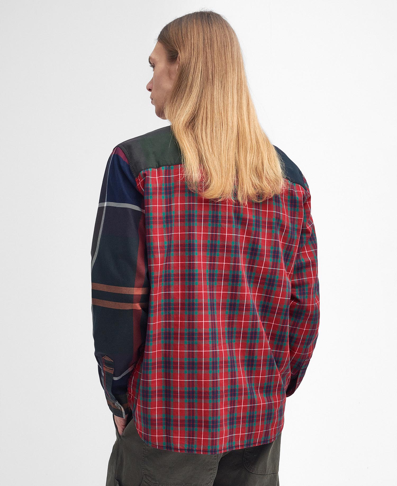 Barbour x Baracuta Relaxed Long-Sleeved Patchwork Shirt image number 2
