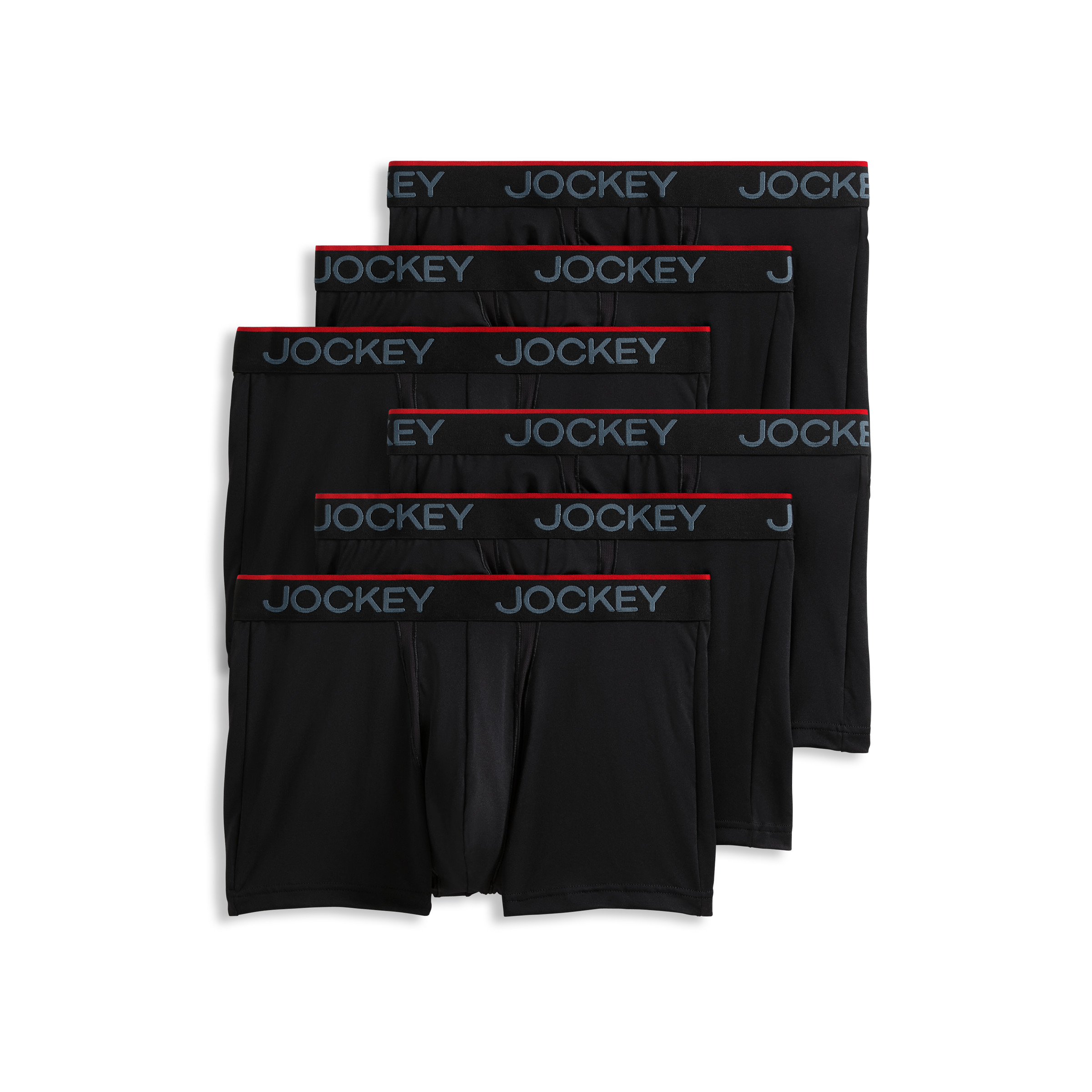 Jockey Men’s Chafe Proof Pouch Microfiber 3″ Trunk – 6 Pack