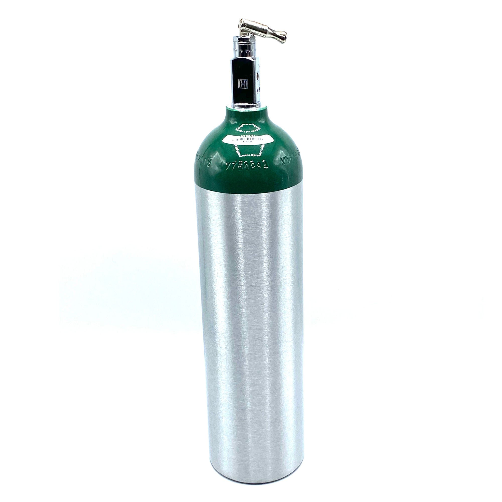 ProRack Gas Aluminum Oxygen Cylinder with Toggle Valve, Size D