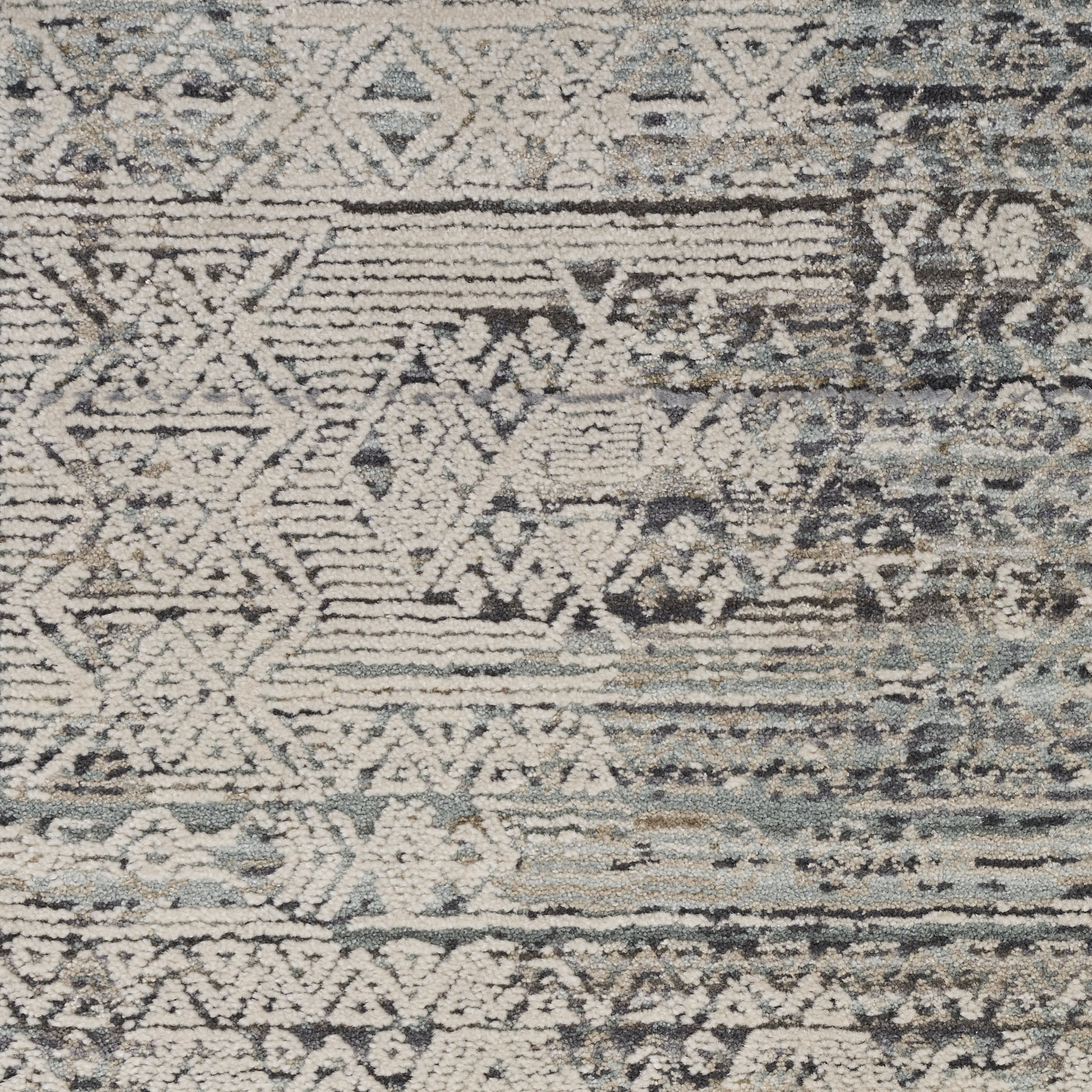 Nourison Lynx 2'3" x 10' Ivory Blue Vintage Indoor Rug