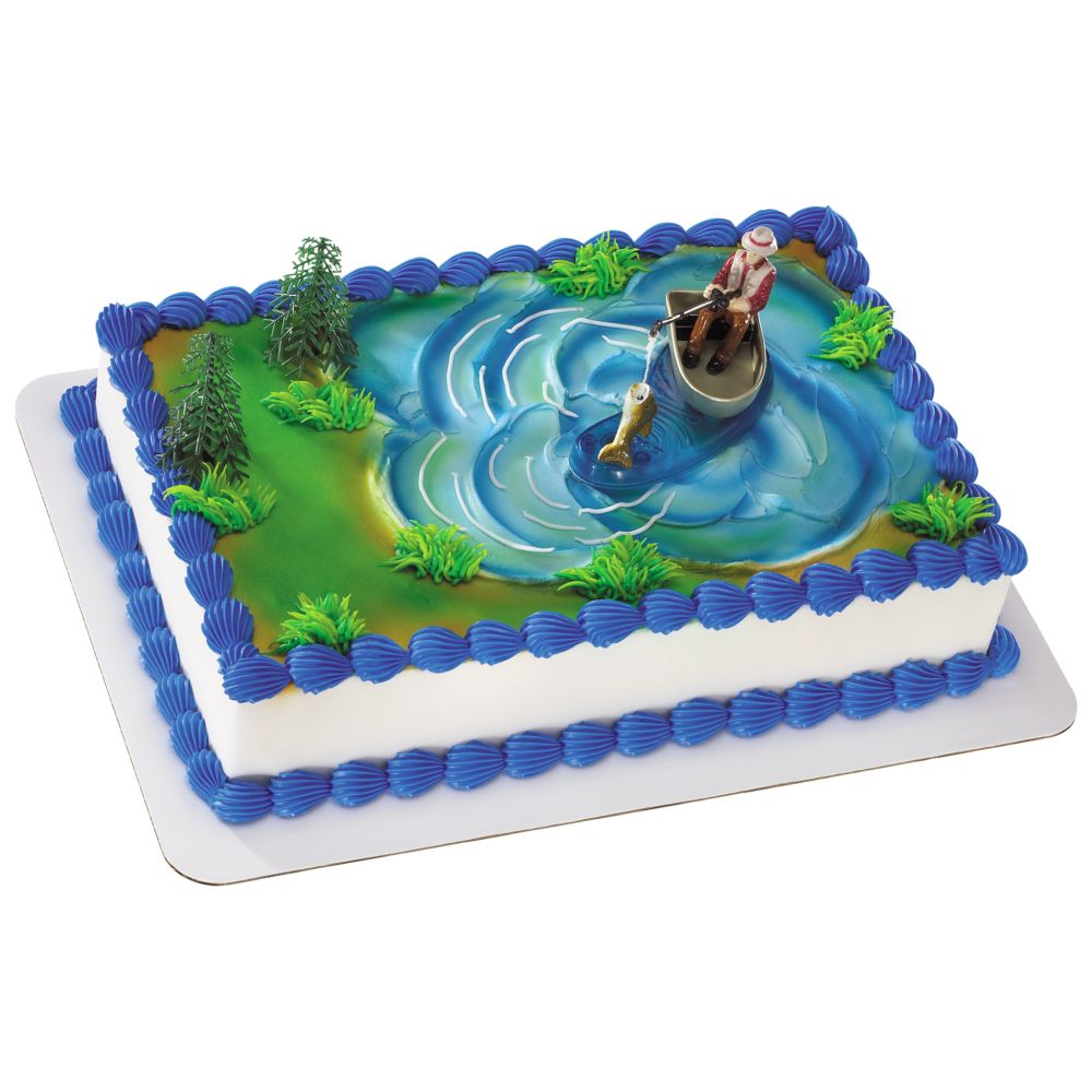 Image Cake Fisherman with Action Fish