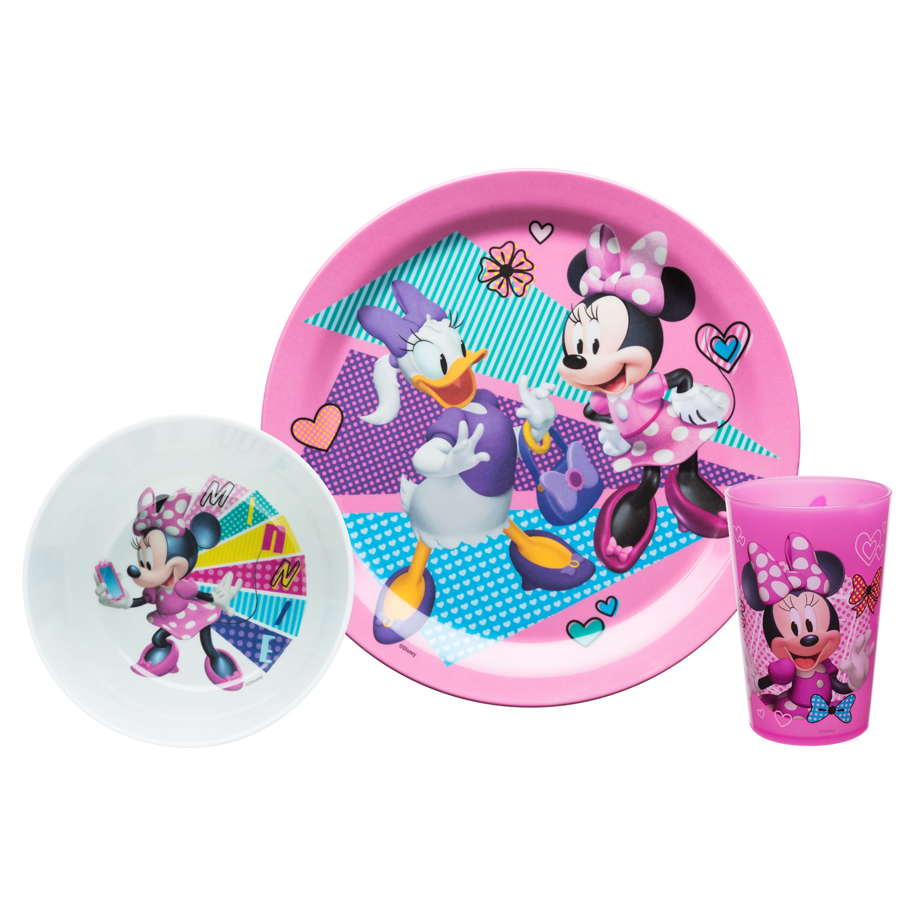 Disney Kid’s Dinnerware Set, Minnie Mouse, 3-piece set image