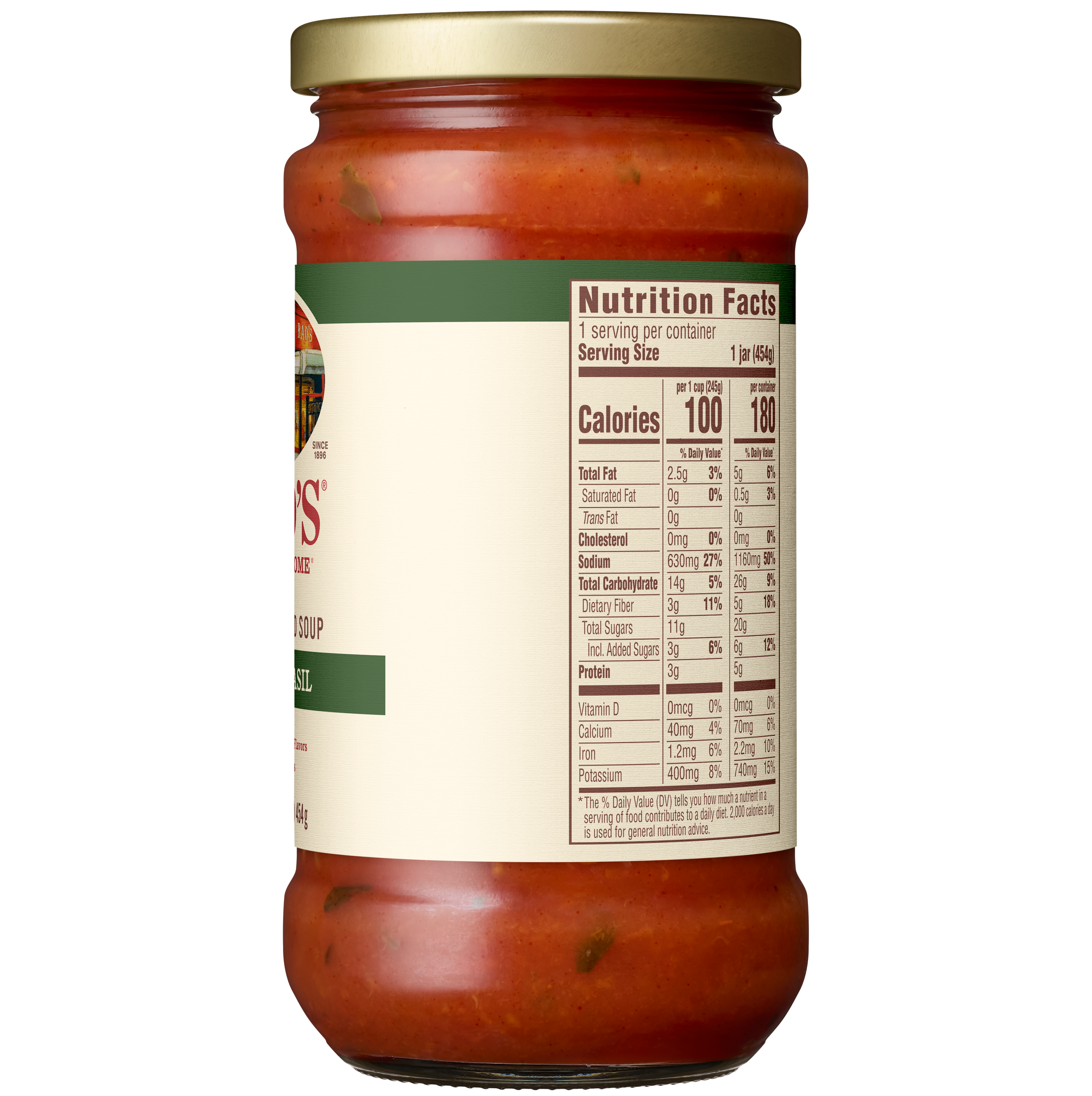 Tomato Basil Soup, 16 oz - Right Image