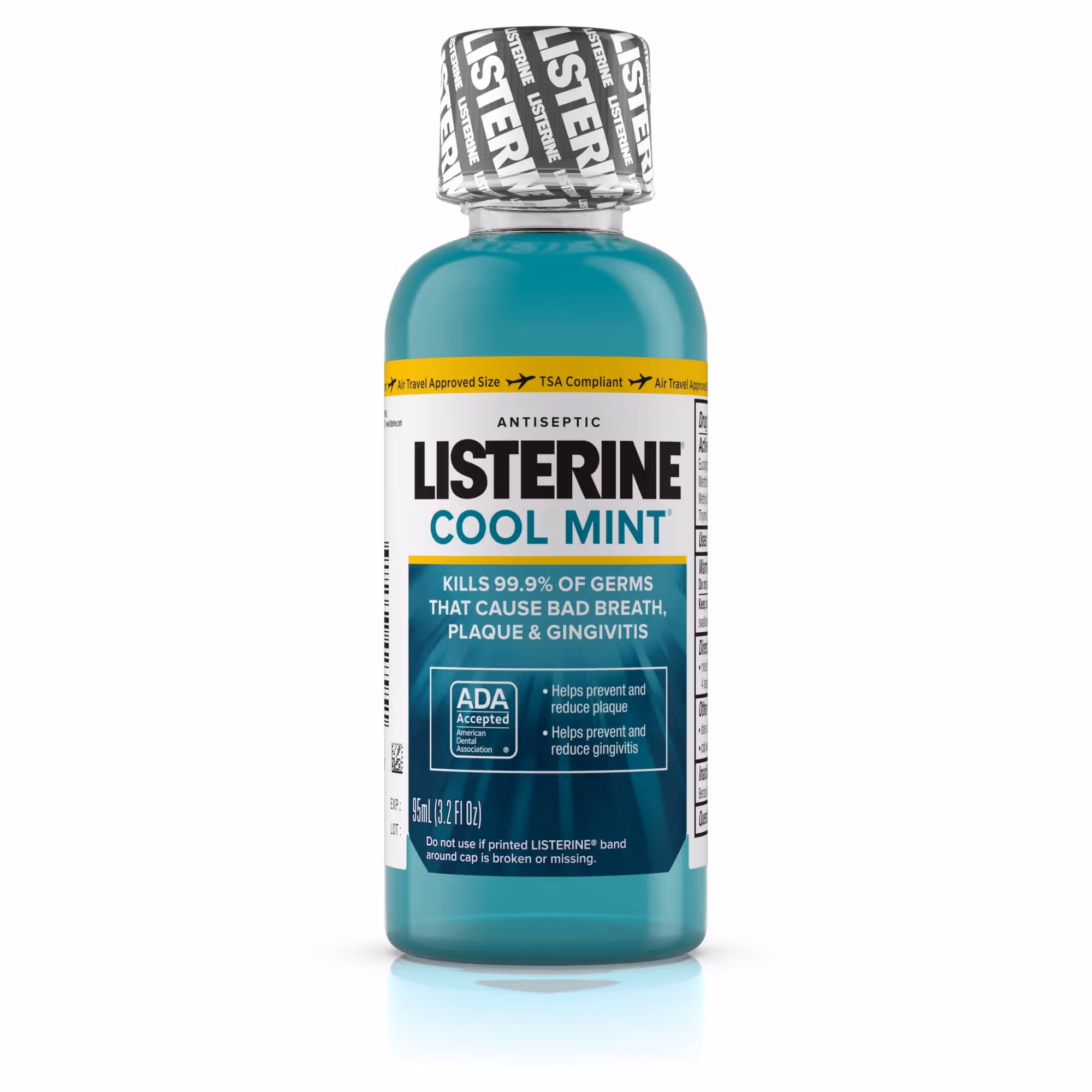 Listerine® Cool Mint® Antiseptic Mouthwash, 3.2 oz. Bottle