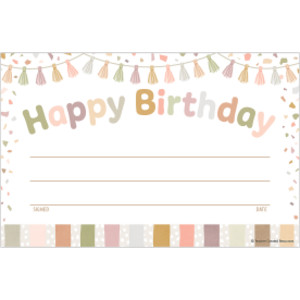 Terrazzo Tones Happy Birthday Awards, Pack of 30