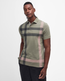 Blaine Tartan Short-Sleeved Polo Shirt Dusty Green