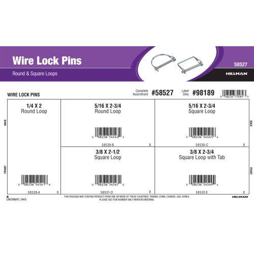 Wire Lock Pins Assortment