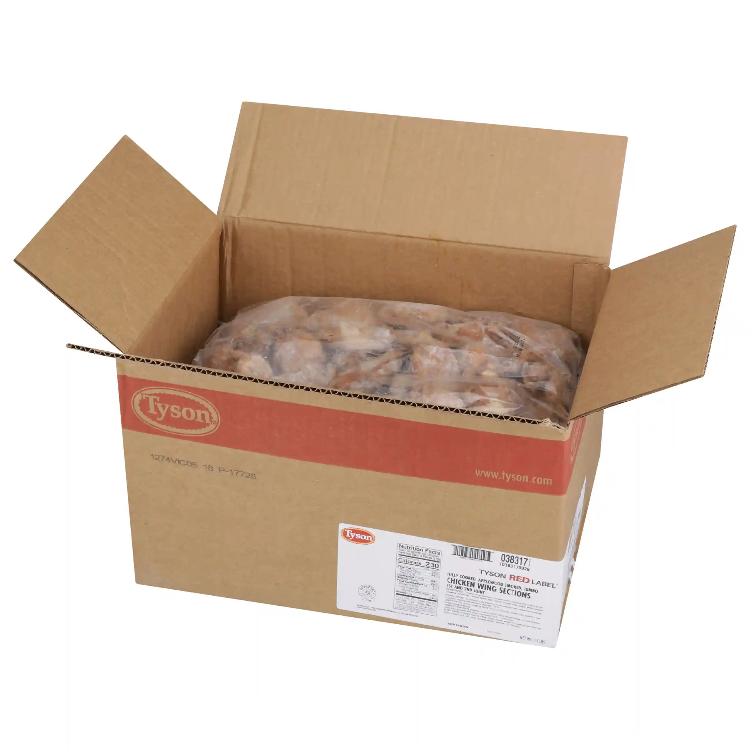Tyson Red Label® Fully Cooked Unbreaded Applewood Smoked Bone-In Chicken Wing Sections, Jumbo _image_4