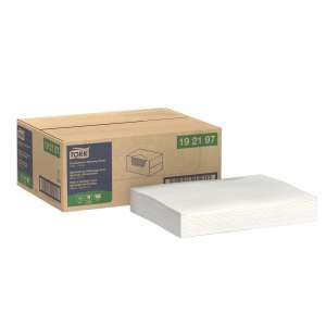 Tork, 1/4 Fold, 1 ply, 10.00"x21.50", Nonwoven Fabric, Food Service Wipers, White